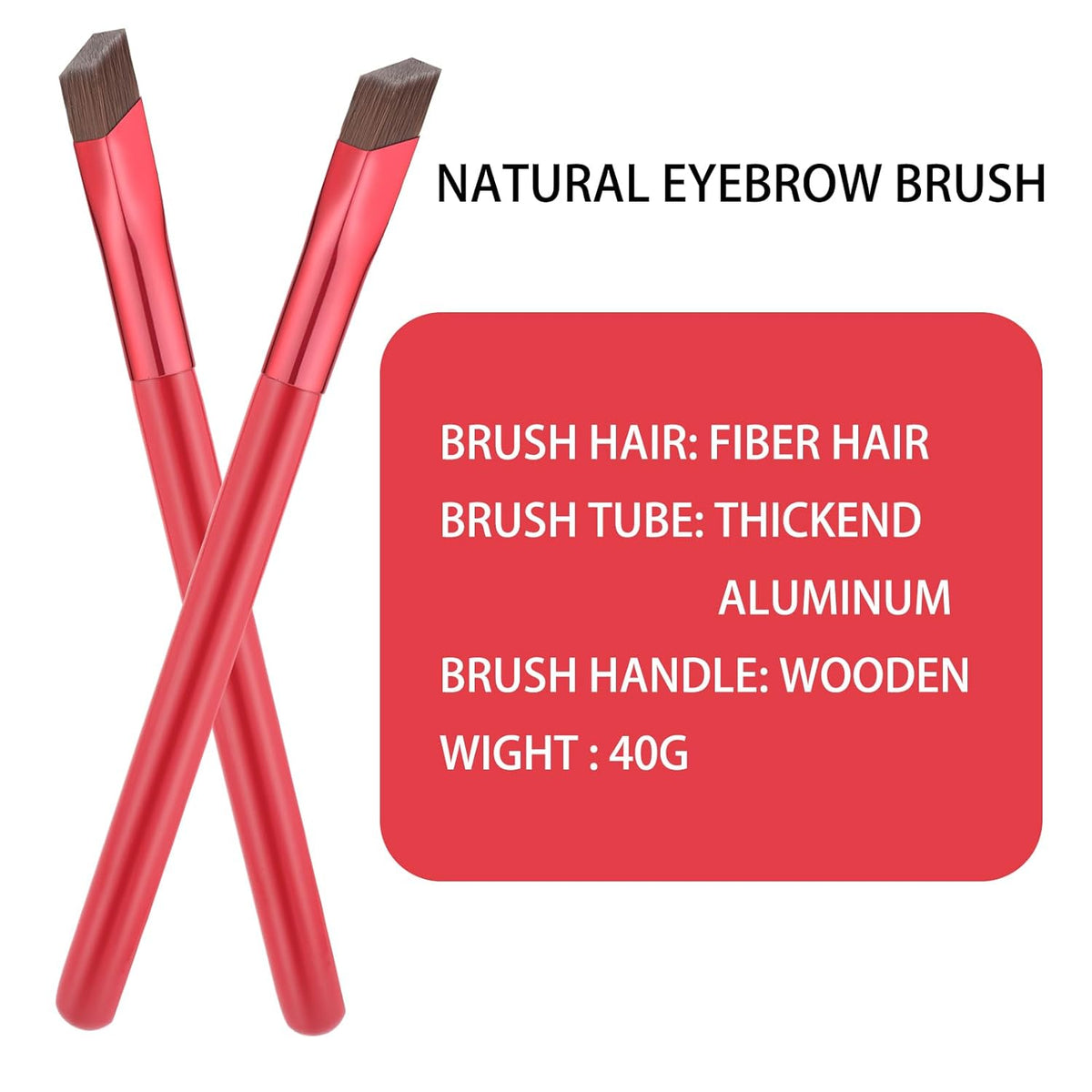 Brosse à sourcils multifonctions - Design carré en angle pour le remplissage des sourcils