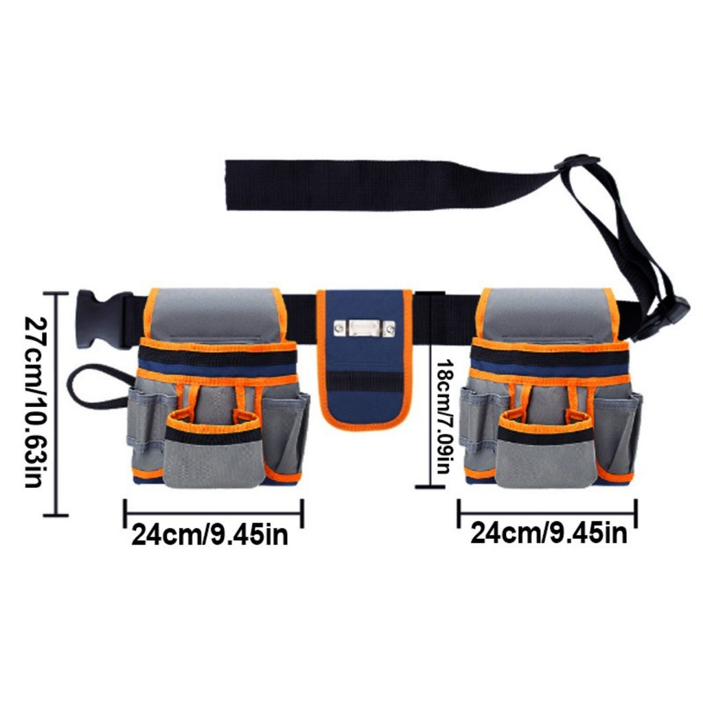 Double tool Ceinture Pouch 12 Pocket Heavy Duty Joiners Carpenter Builders Nails UK