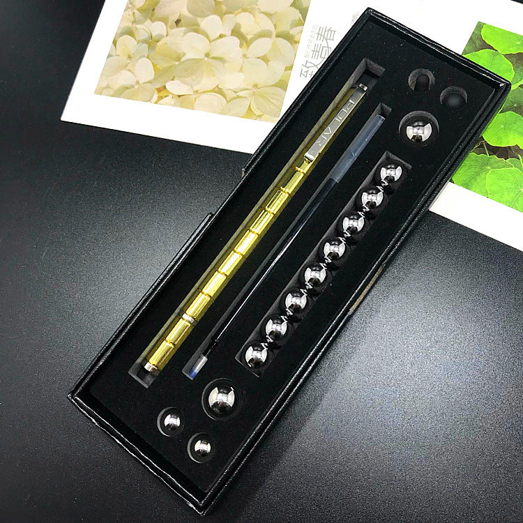 Stress Reducer Relief Toys Cadeau Boîte amusante en or noir Kits Fidget stylo polaire magnétique avec
