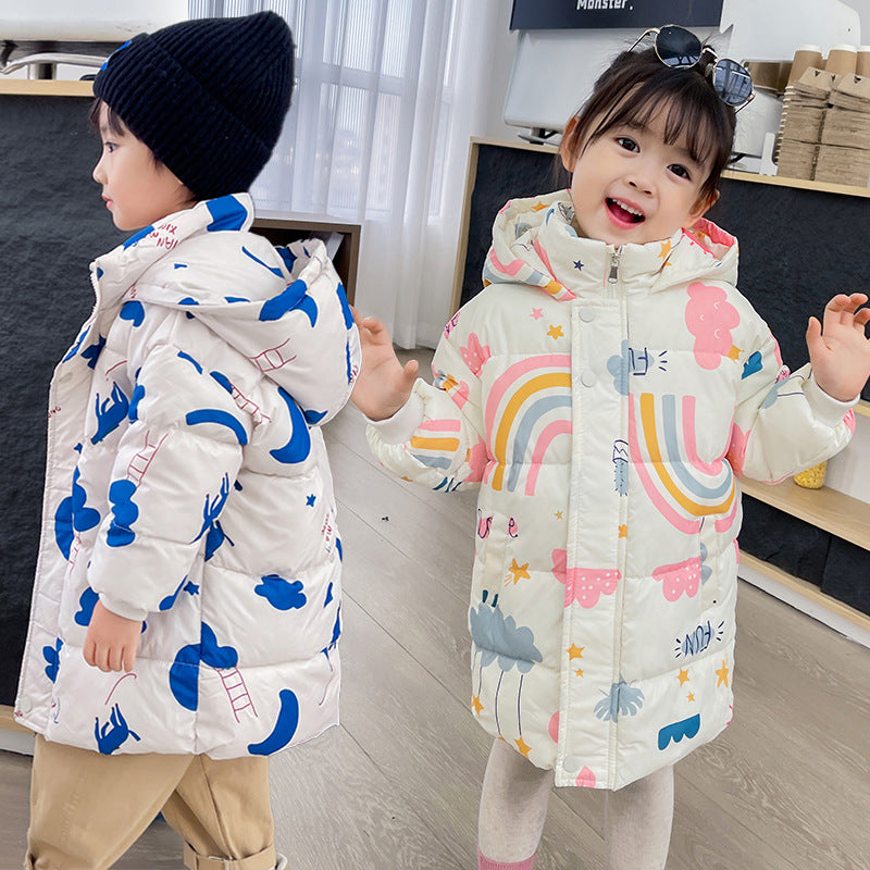Style Veste Down pour enfants Coton long et épais