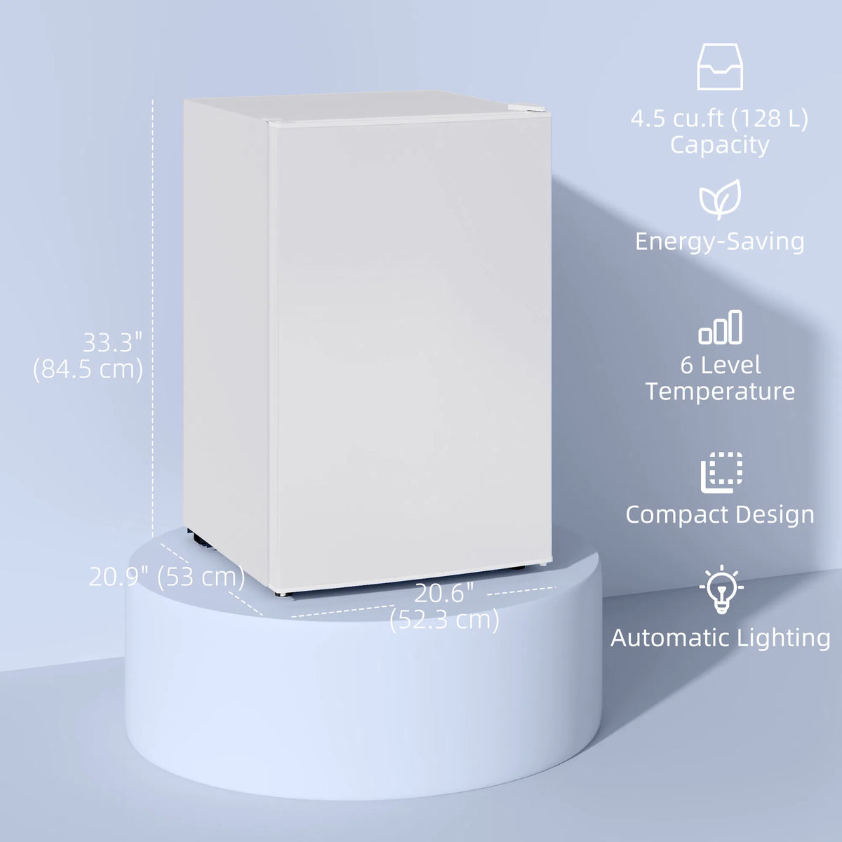 4.5 Mini réfrigérateur Cu Ft avec congélateur