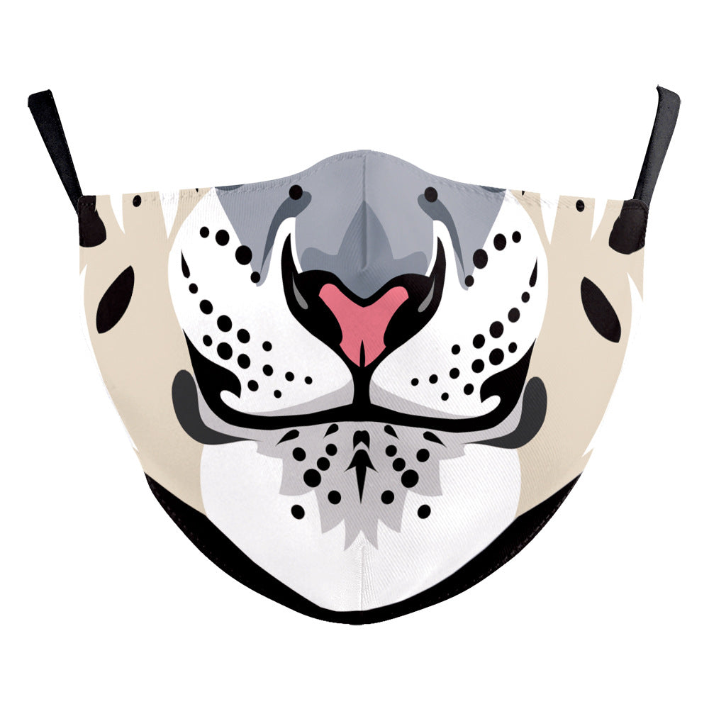 Wansheng impression numérique visage animal tigre oreille suspension masque double couche