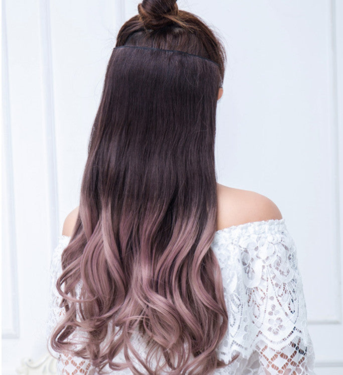 Grande vague une pièce perruque pièce cheveux