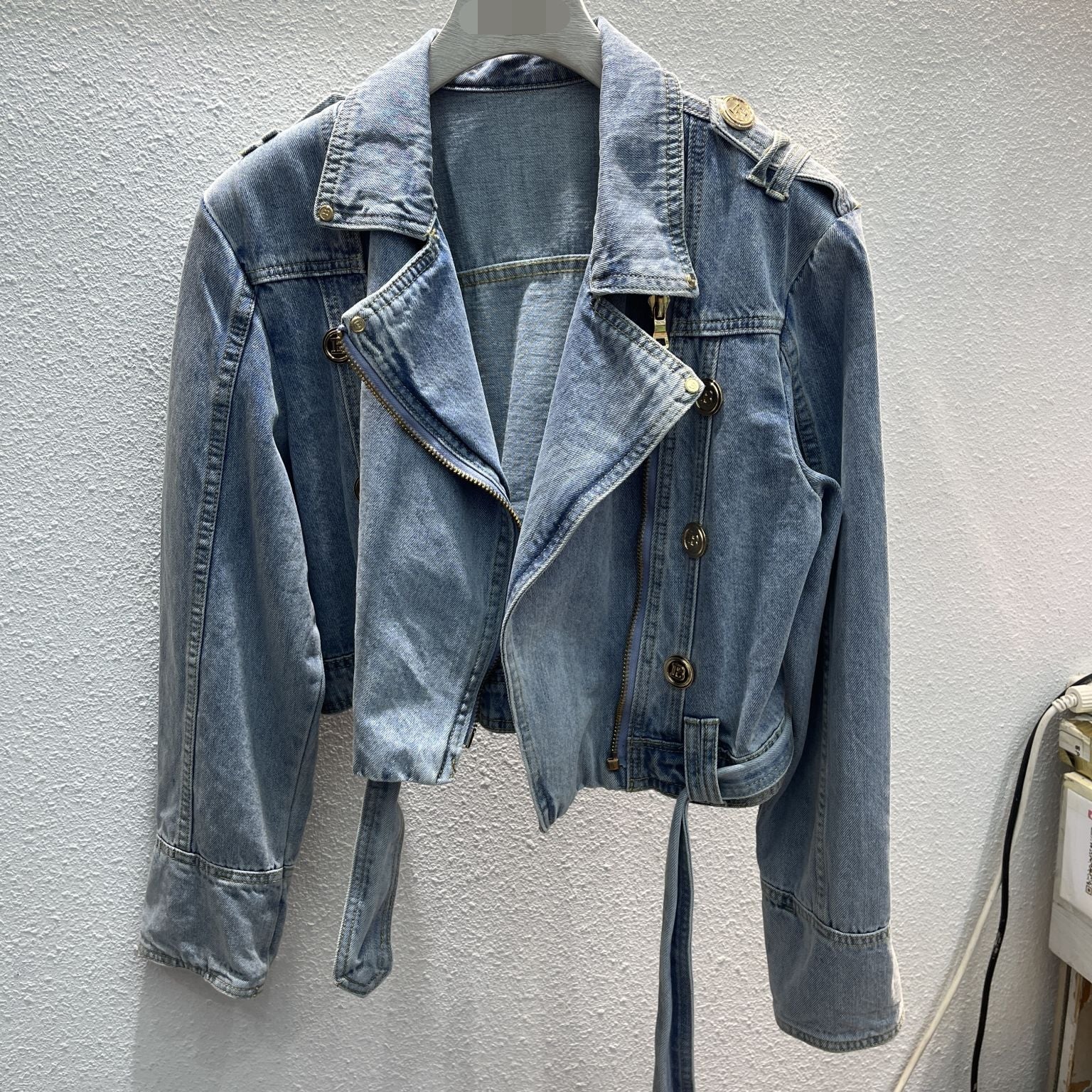 Popular Street Cool Button Denim Coat Style coréen Loose Et Idle Fan Car Top