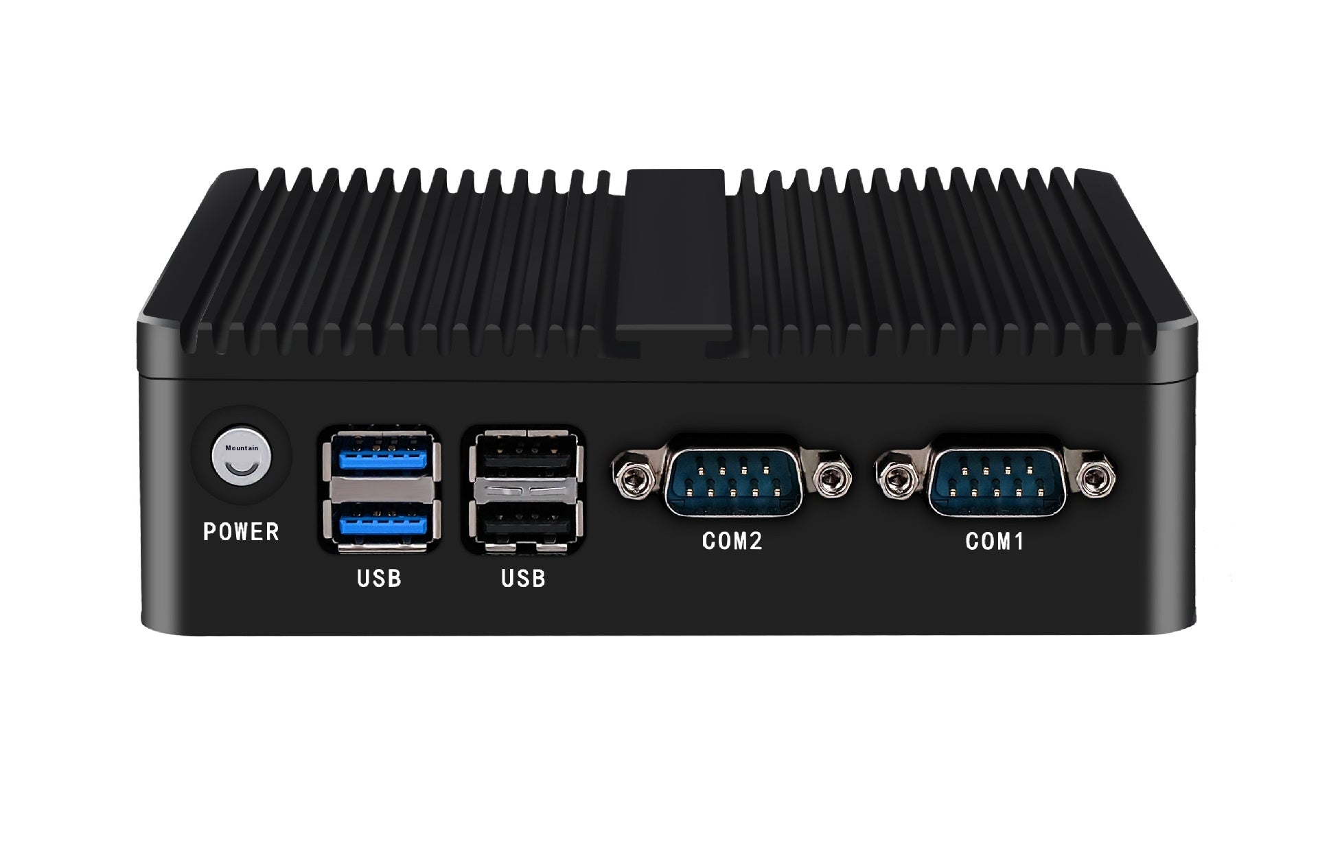 Contrôle industriel Microordinateur à double réseau Quad-core Embedded Fanless Mini-hôte