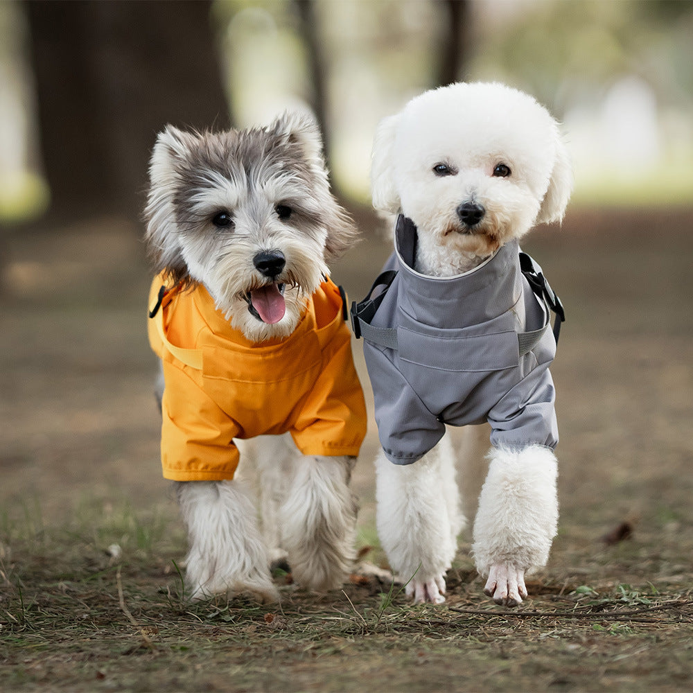 Poitrine et le dos imperméable deux jambes imperméable Teddy moyen et petit chien