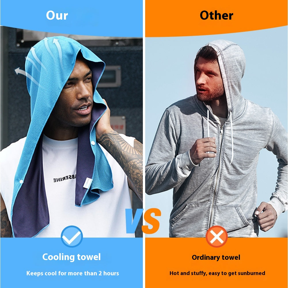Serviette de sport à séchage rapide à capuche U-forme Cooling Serviette de protection contre le soleil