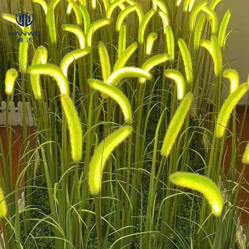 Simulation extérieure Solar Dogtail Grass Lampe LED Décoration Lampe de pelouse