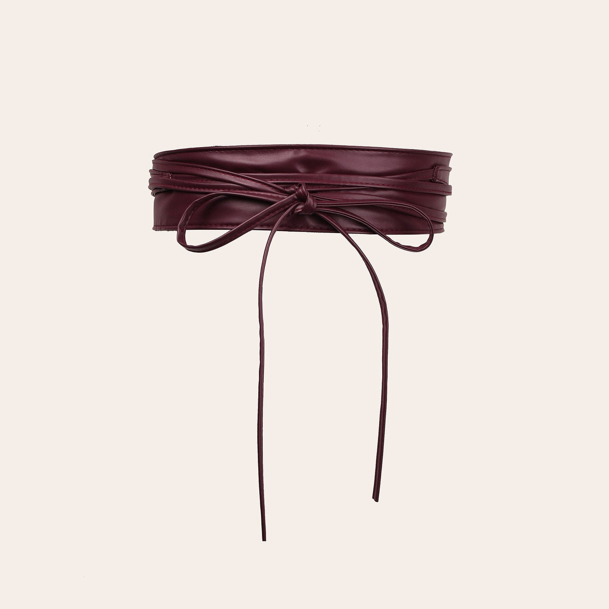 Femmes Faux cuir large taille Cincher avec dentelle Bow de détail ceinture
