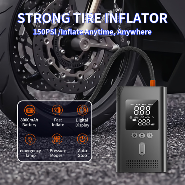 Portable Car Jump Starter with Air Compressor