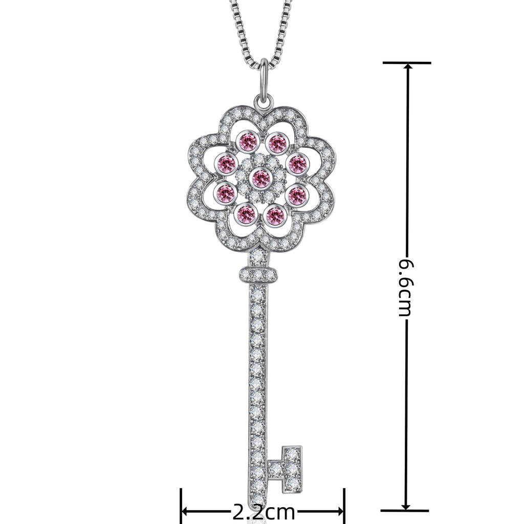 Chaîne Coréen Style Tempéramental Minorité Couple Classique Couleur Gems Pendentif Fleur