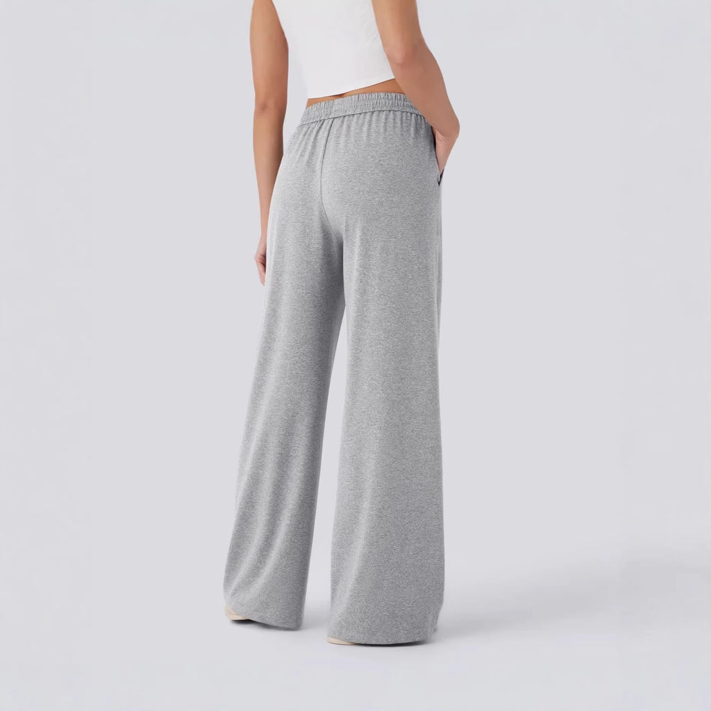 Pantalons à jambes droites pour femmes Solide-couleur