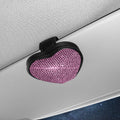 En cuir de voiture verre de soleil incrusté de diamant Clip magnétique de stockage de documents