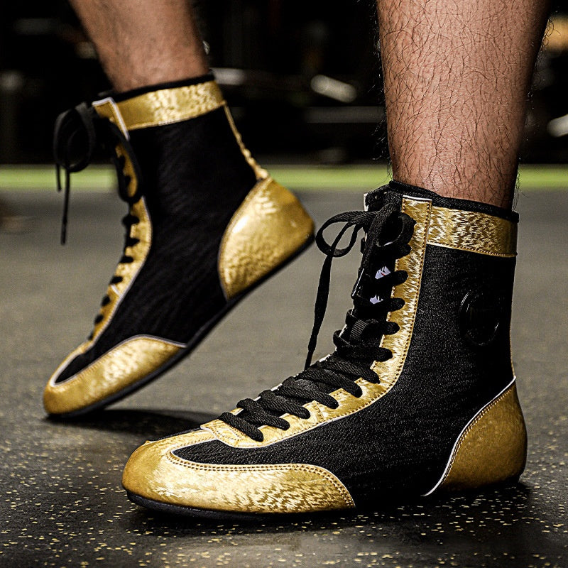 Chaussure de boxe professionnelle Homme Chaussures de lutte professionnelle Entraînement intérieur