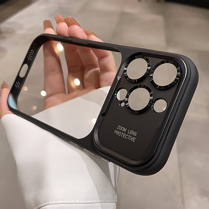 Étui de téléphone à grande vue entièrement inclus avec un bouton de fermeture de caméra intégré