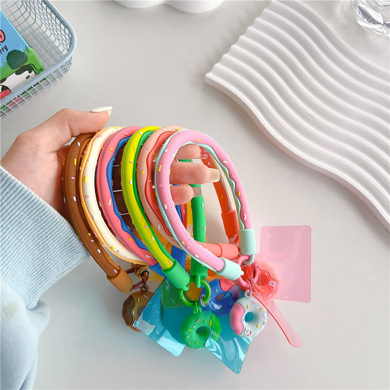 Bracelet Donut Soft Silicone Téléphone Étui suspendu