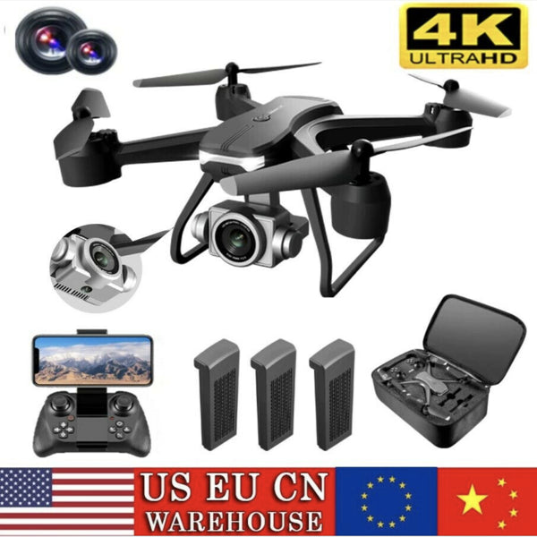 3 batterie V14 Drone professionnel HD 6K Dual Camera Wifi FPV Portable RC Quadcopter