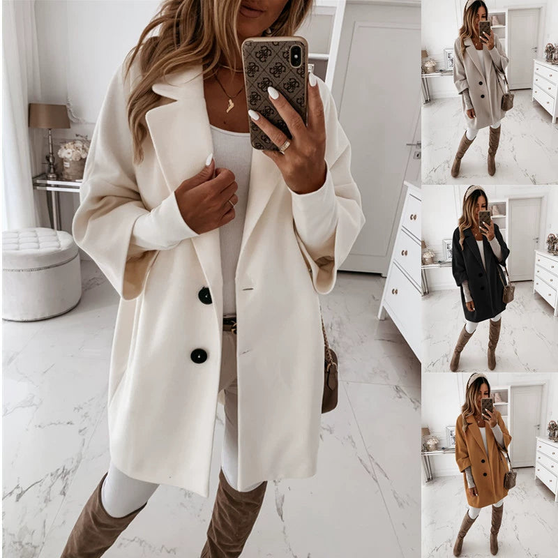 Veste de poche Lapel de mode pour femmes