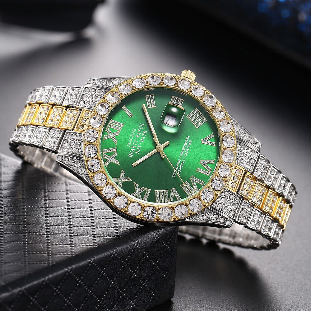 Montre Quartz à cadran numérique romain