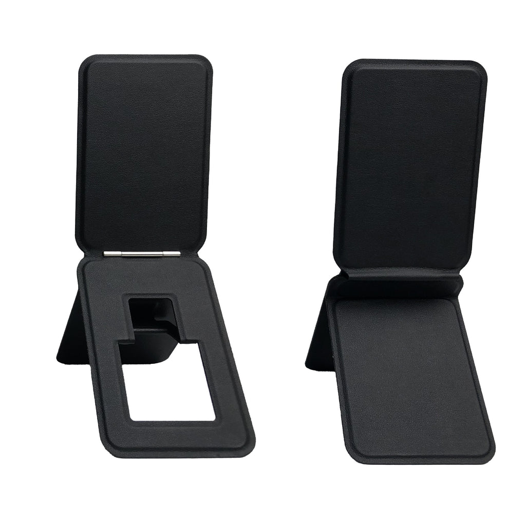 Téléphone portable Sticker arrière en cuir Sac de carte magnétique à trois plis
