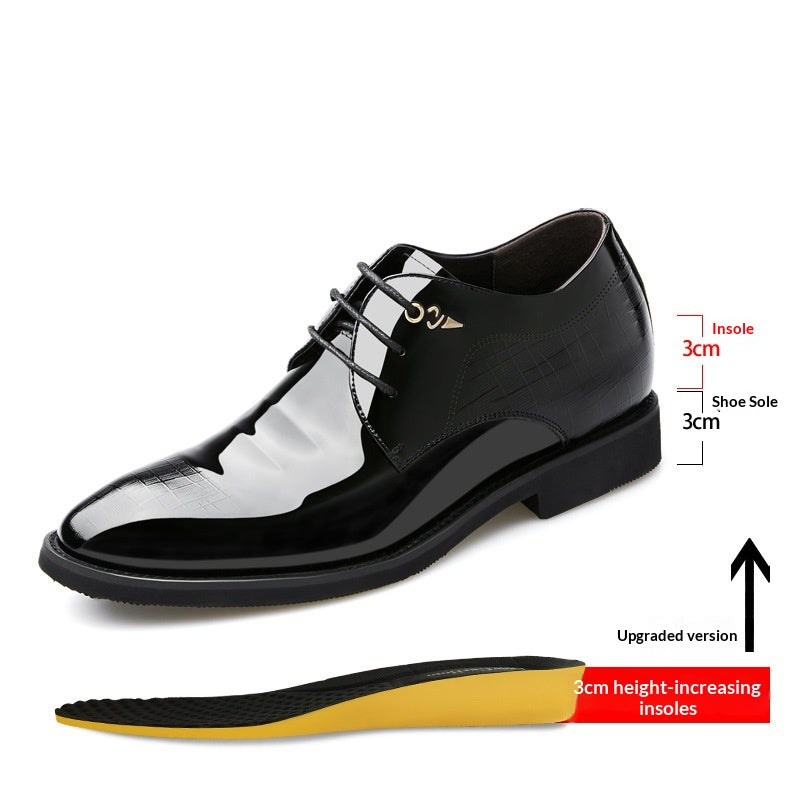 Chaussures en cuir pour hommes avec talon caché