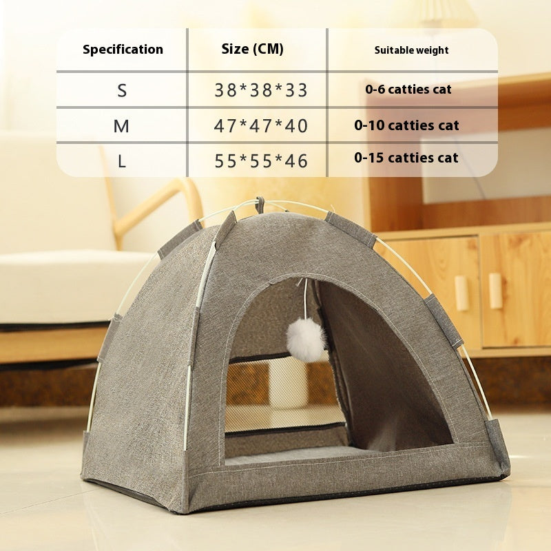 Cathouse Doghouse Respirant Tent Nest Intérieur Extérieur Chambre universelle pour animaux de compagnie