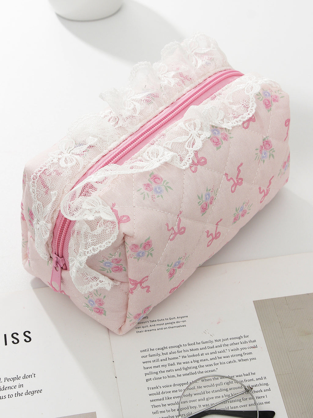 Sac de maquillage en dentelle pour filles de style coréen