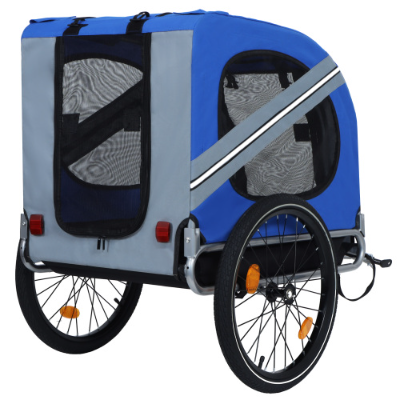 Grande remorque à vélo pliante pour chiens 120LB Capacité Transporteur d'animaux de compagnie tout-terrain