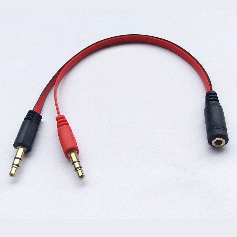 Un divisé en deux adaptateurs Ordinateur de bureau casque câble audio