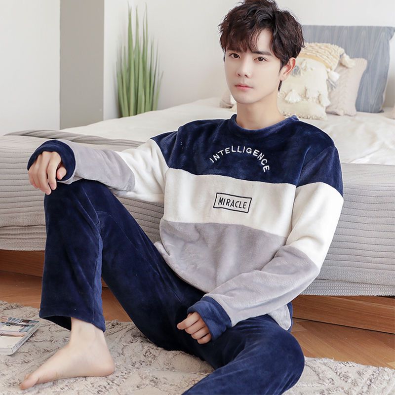 Automne et hiver Pyjama hommes Pyjama Coral polaire épais chaud