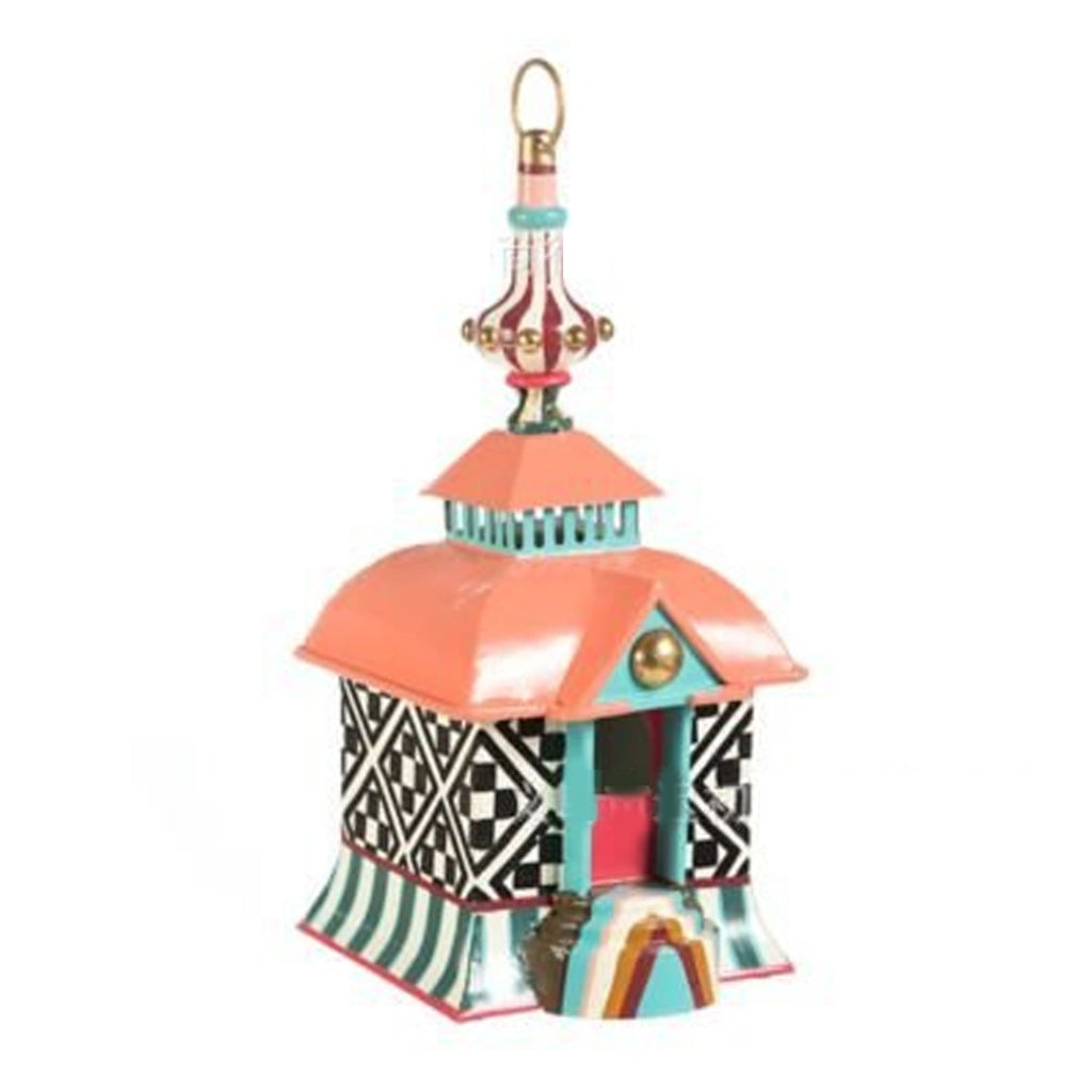 Metal Bird Feeder Creative Pattern Birdhouse Pending Decor Garden Yard Window Parrot Feedi