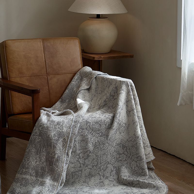 Couverture en coton tissée avec une Texture laine Couverture multifonctionnelle