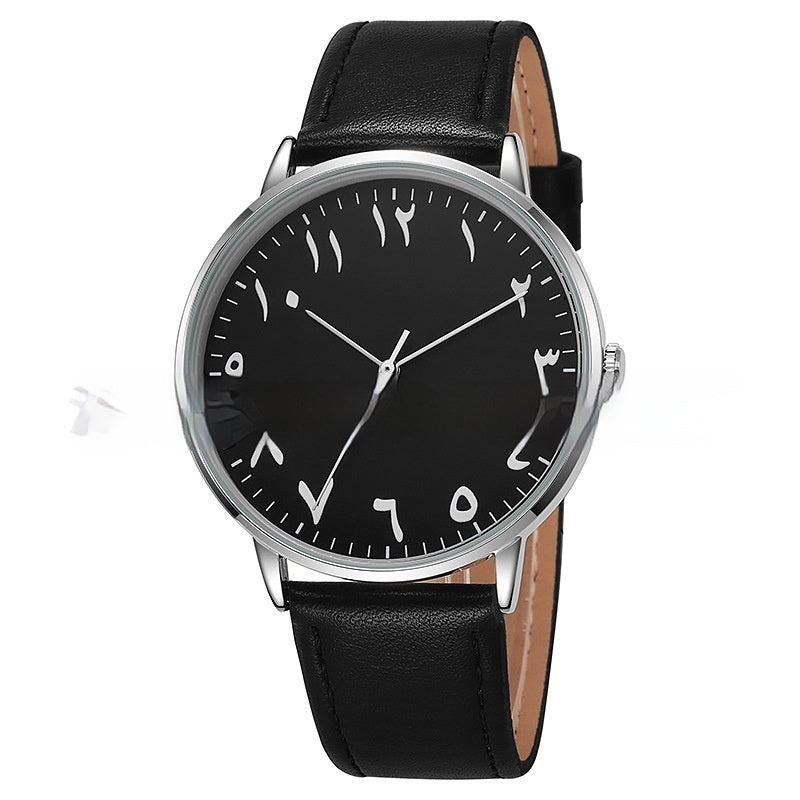 Montre numérique arabe ultra-mince Un Minimalist Vintage Montre unisexe