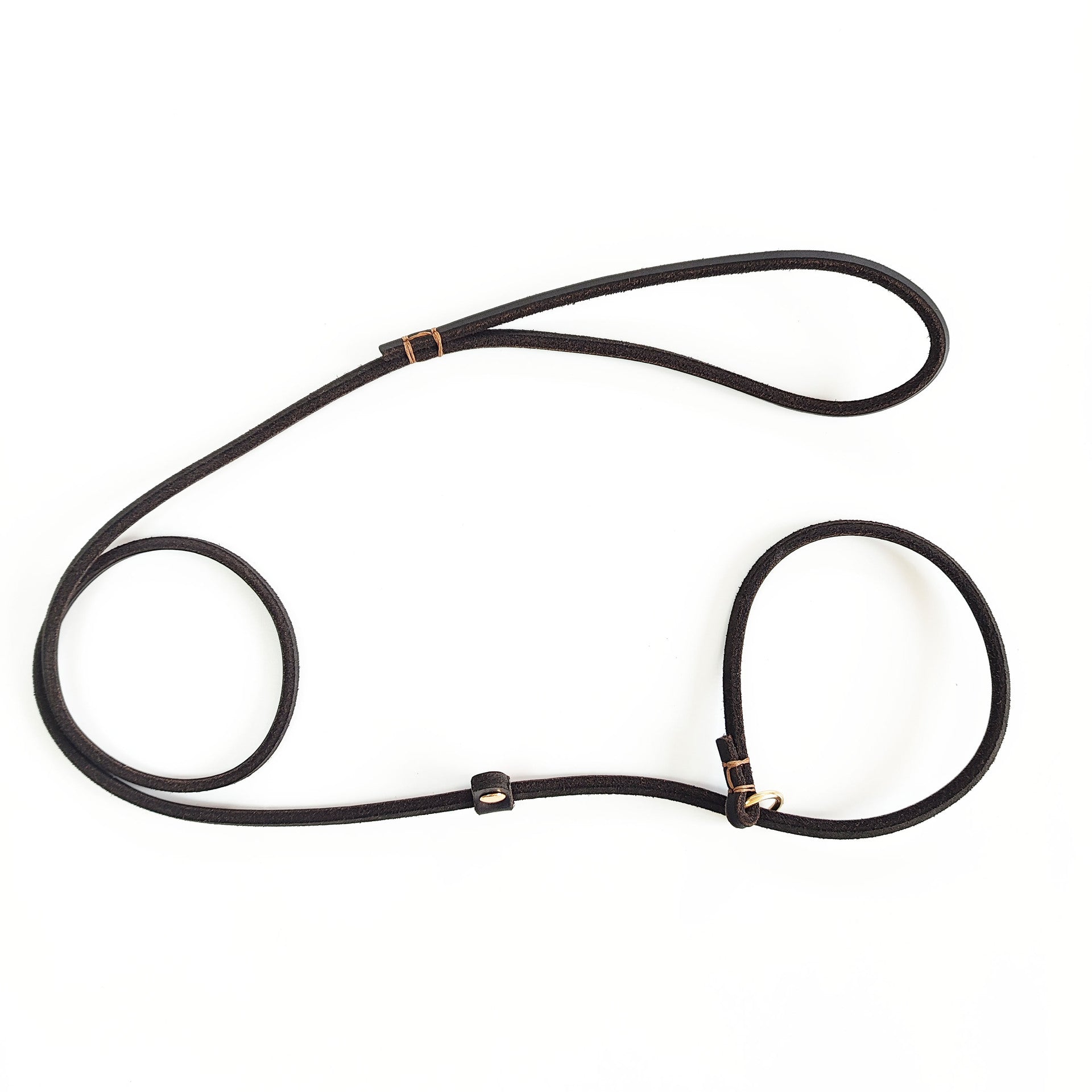 En cuir véritable tressé corde Cowhide chien laisse Pet entraînement laisse