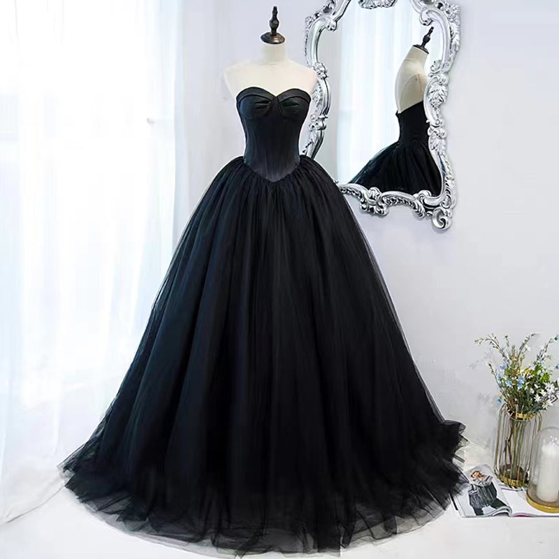 Robe de soirée noire peut porter anniversaire hôte léger de luxe Niche Wipe poitrine longue