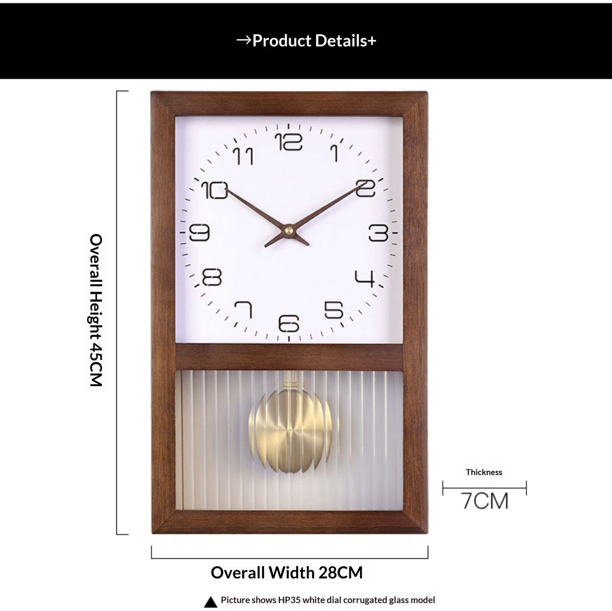 Minimalist Japanese Style Versatile Vintage Solid Wood Wall Clock