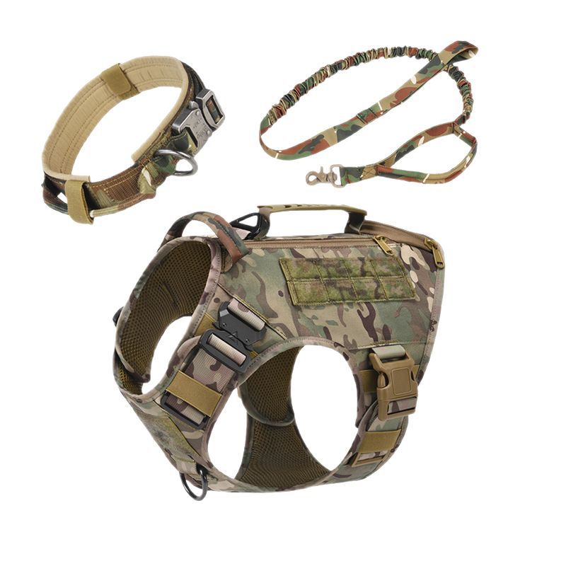Tactical Dog Vest Medium to Large Dogs Quick Release Coffret Strap 3 pièces Set