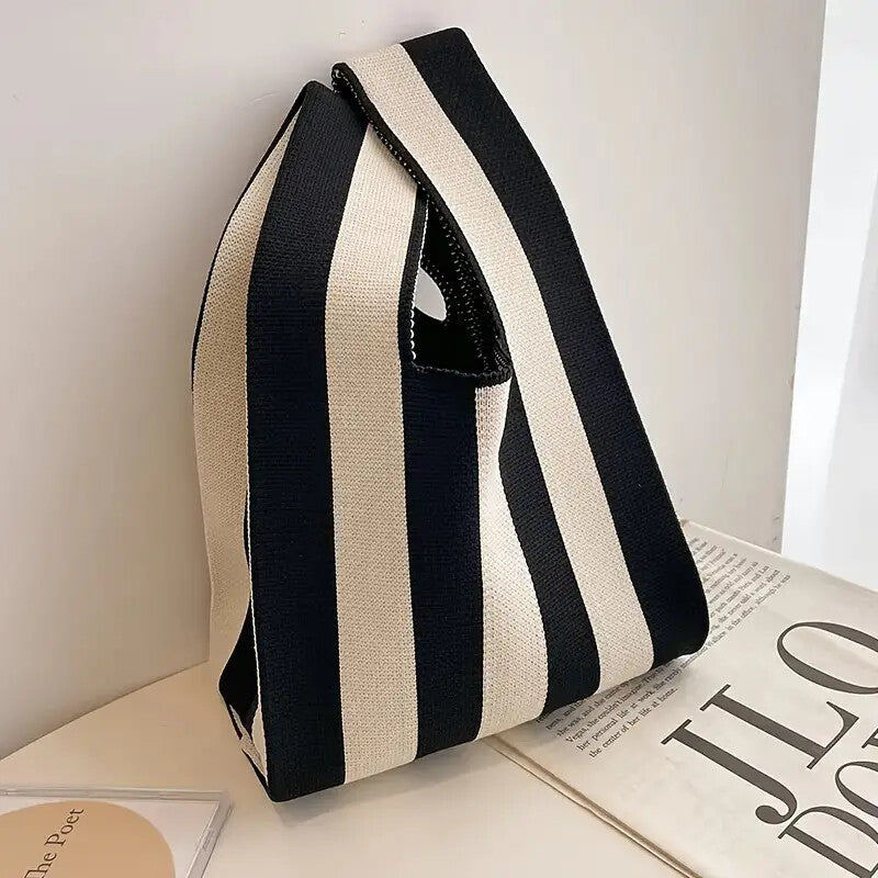 Un seul auto-remorque-- Sac à main en laine tricotée sac à main polyvalent sac à main casual B