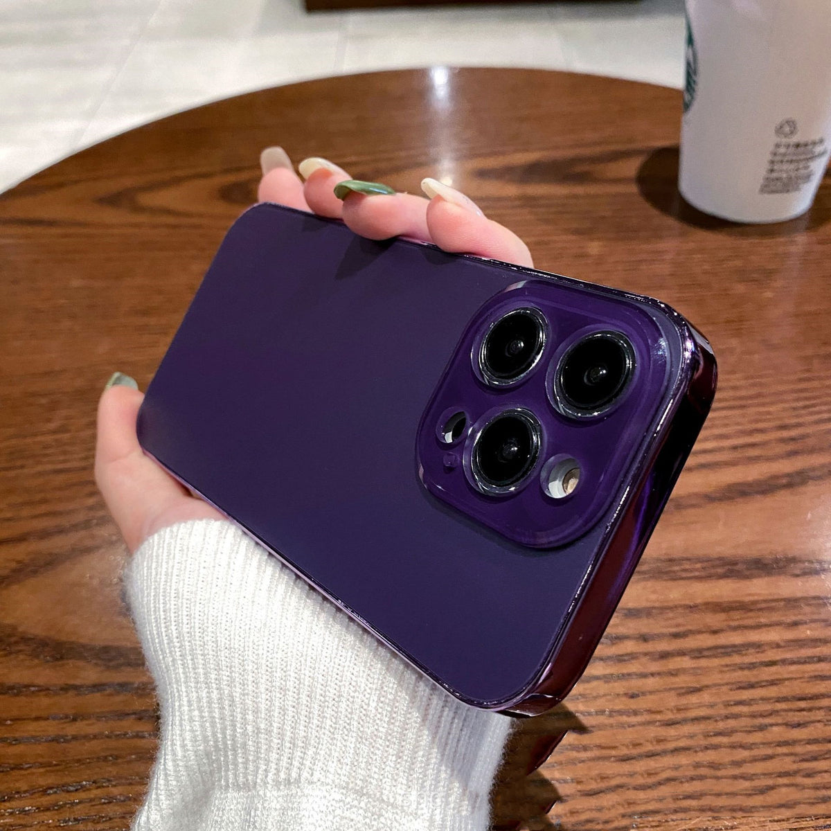 Cas de téléphone portable en acrylique givré