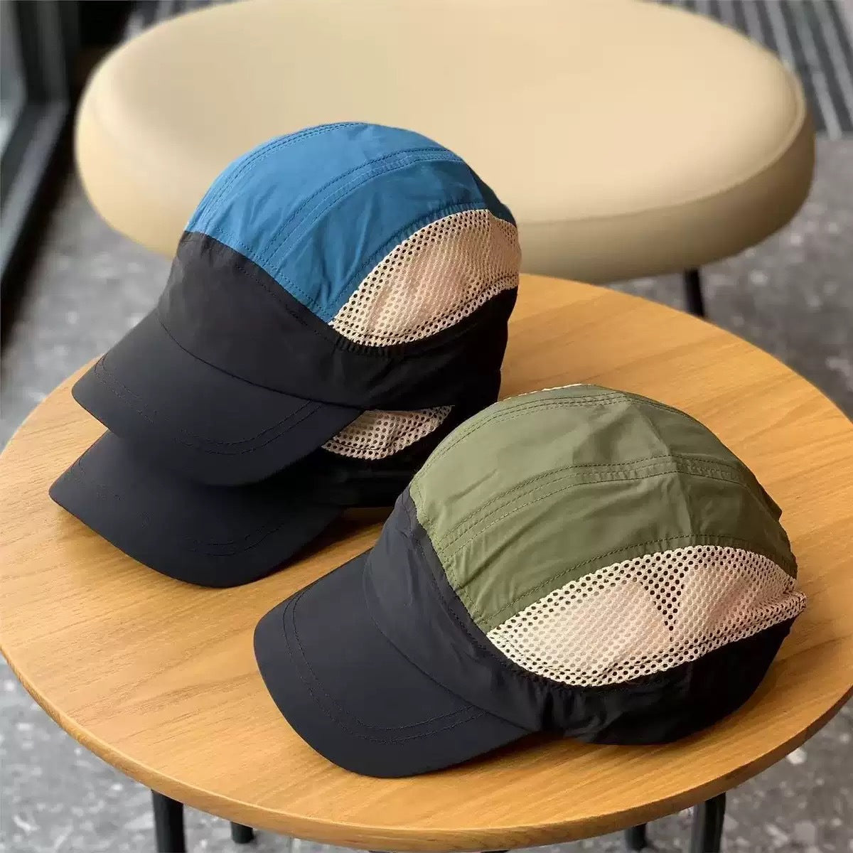 Mesh double couche homme à séchage rapide respirant Portable Modele Casual Style Baseball