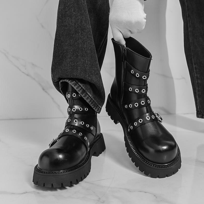 Chaussures en cuir haut de gamme Dr Martens-style Bottes