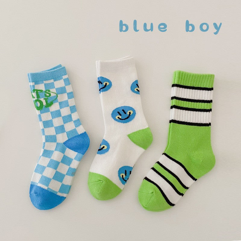 Chaussettes colorées de 3 paires à point d'onde