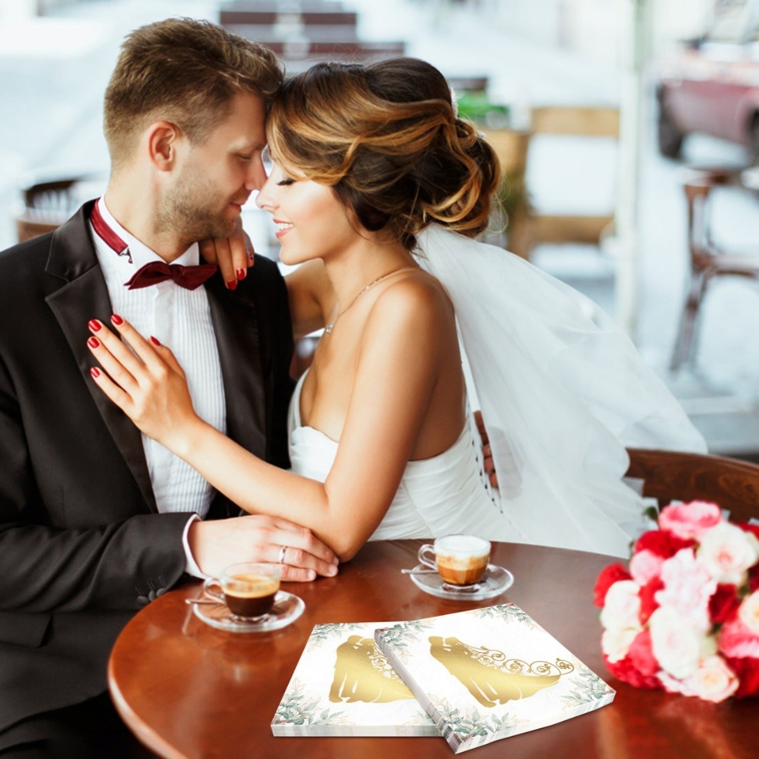 Ensemble de 80 pièces de serviettes de décoration de table de mariage