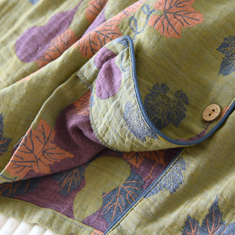 Tissu de pyjama jacquard teint de coton mince pour femmes