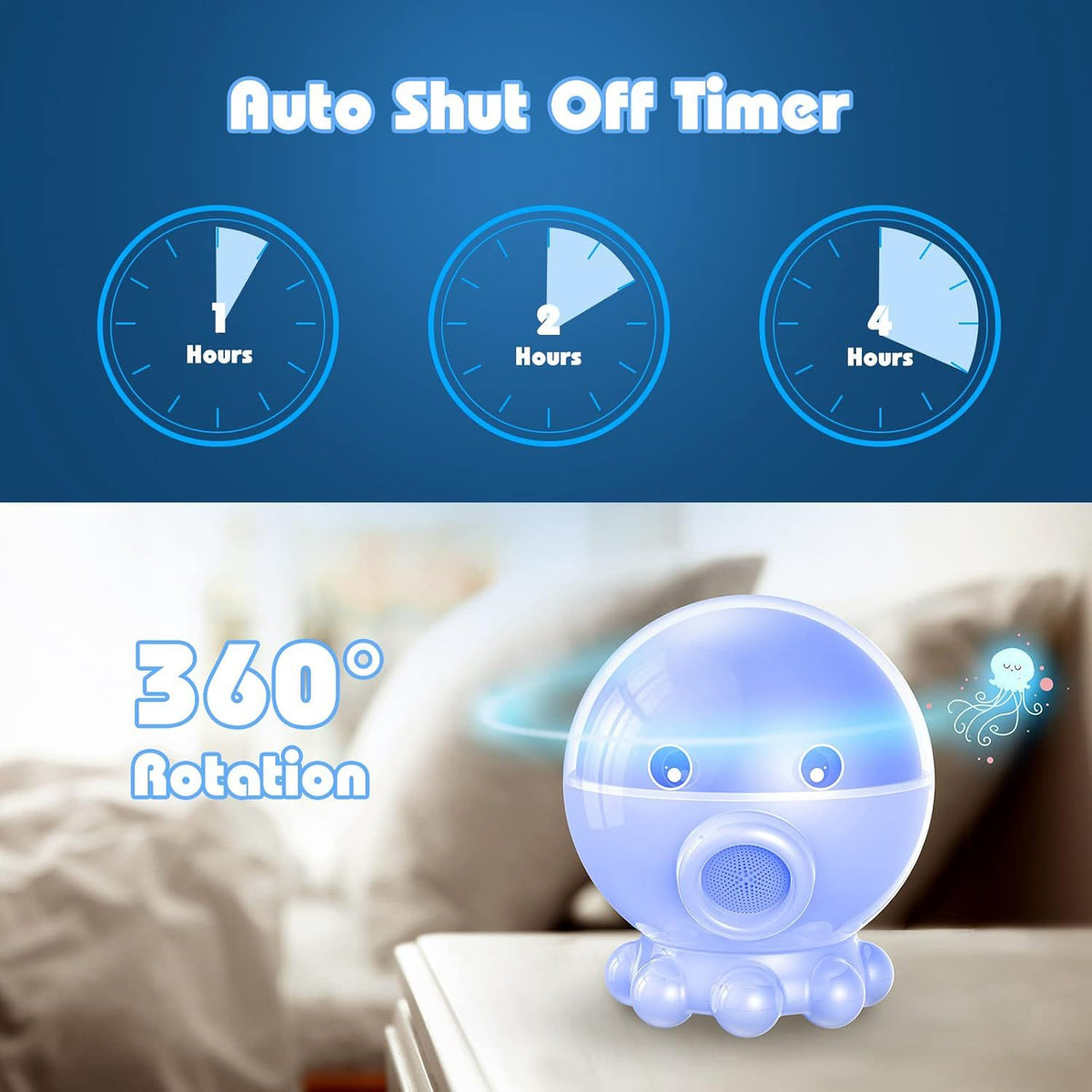 Octopus Starry Sky Light RGB Creative Remote Jellyfish Music Projection Lamp