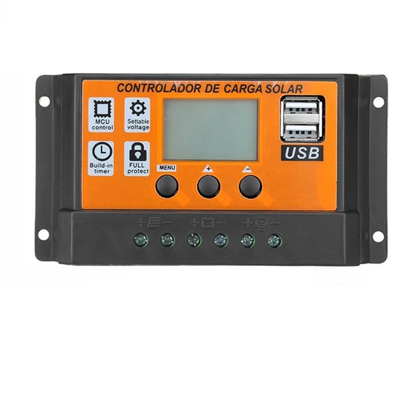 Panneau solaire LCD Charge Orange Contrôleur