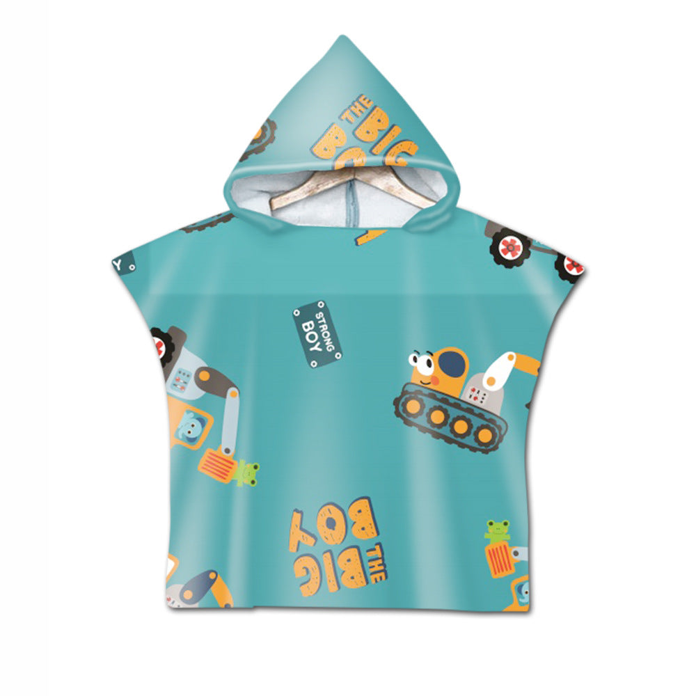 Broderie Livraison 2 jours Broderie Animal Numérique Imprimer Serviette de plage Enfants à capuche
