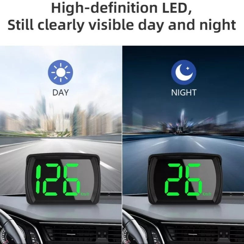 Affichage tête haute de voiture HUD Affichage de vitesse MPH Tableau de bord LCD multifonction de 3 pouces