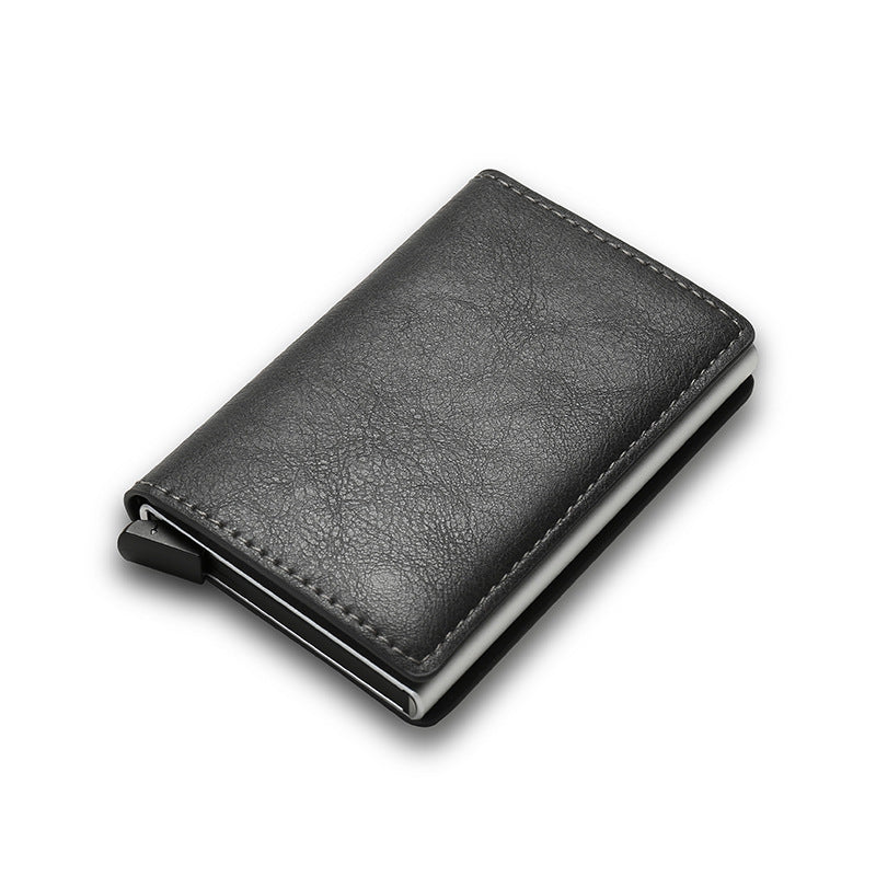 Alliage d'aluminium de portefeuille pour hommes en fibre de carbone RFID