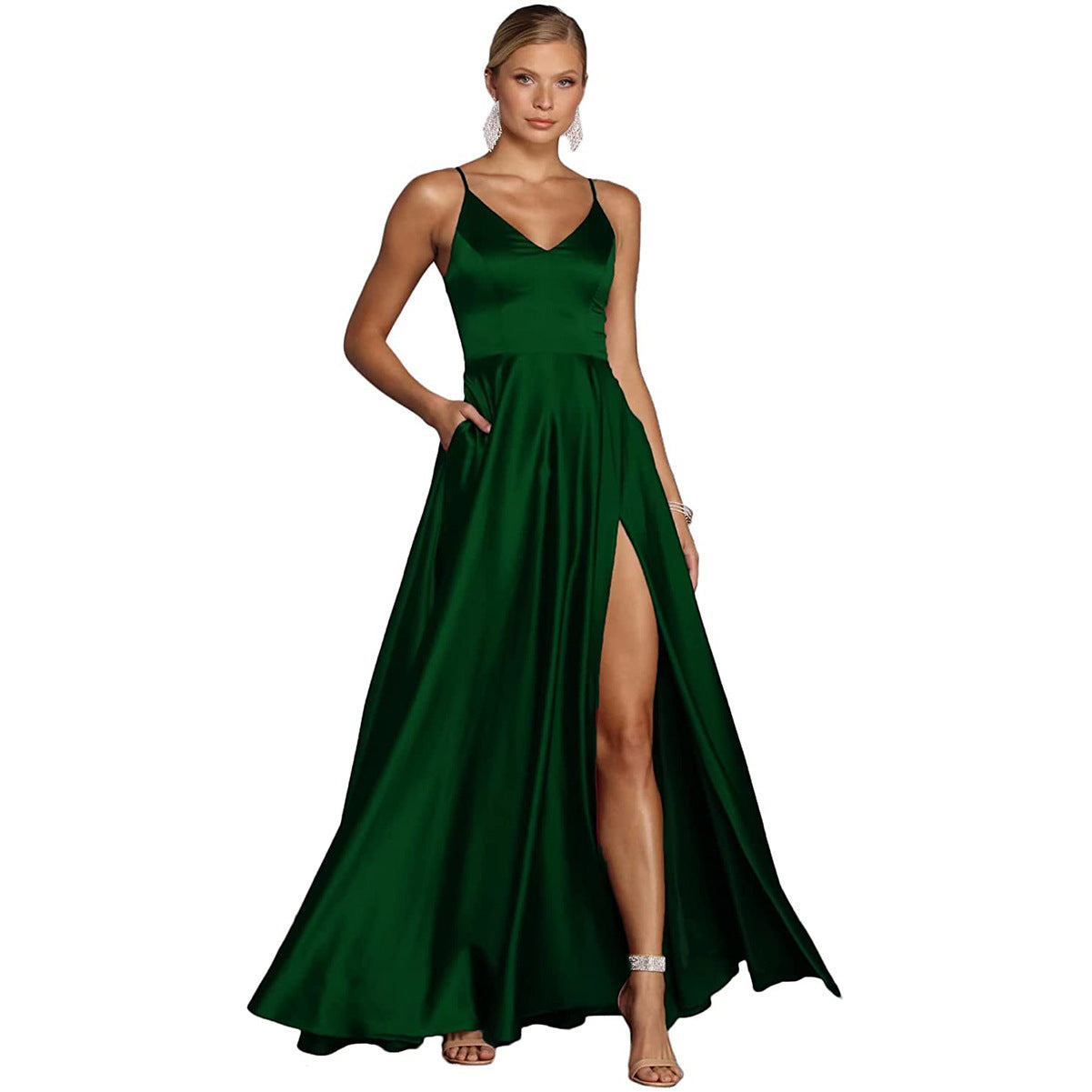 Robe longue de tempérament polyvalent pour femmes